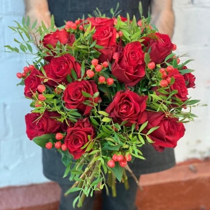 Букет из красных роз "Огонь" - купить с доставкой в по Боево